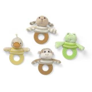 silly stripes baby plush ring teether toy lamb by gund buy new $ 7 95 
