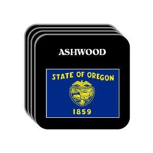 US State Flag   ASHWOOD, Oregon (OR) Set of 4 Mini Mousepad Coasters