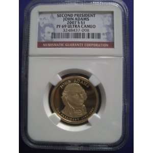   John Adams PF 69 NGC Presidential Ultra Cameo Coin 