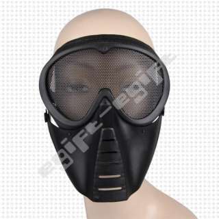 Airsoft BB Gun Paintball Mesh Face Goggle Protect Mask  