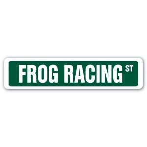  FROG RACING Street Sign race racer competition jumping jump 