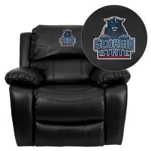   State University Panthers Embroidered Black Leather Rocker Recliner