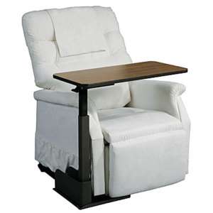 DRIVE 13085L Teak Seat Lift Chair Overbed Table LEFT  