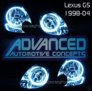 1998 04 Lexus GS GS300 Headlight hid HALO Demon Eye Kit  