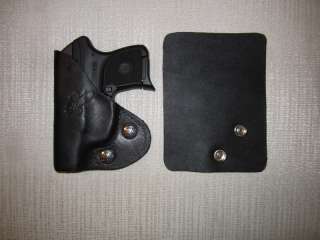 Ruger lcp or Keltec p3at leather wallet & pocket holster  