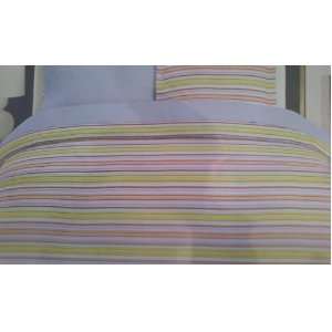  Tommy Hilfiger Essex Rainbow Striped Twin Comforter Sham 