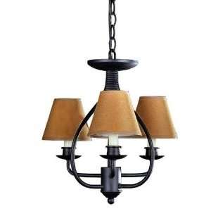Urban Colonial Collection Hanging Three Light Fixture In Rust Finish 