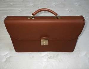 Vintage Coach BRITISH Tan Classic Retro Attache Business Briefcase 