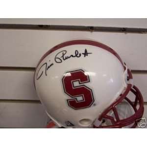 Autographed Jim Plunkett Mini Helmet   Stanford Cardinals 
