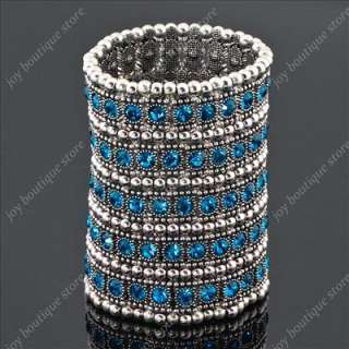 This is a stretchy bracelet ,flexible band fit most wrist size,5 row 