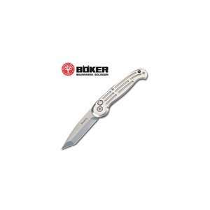  Boker Folding Knife Silver Magnum Tanto