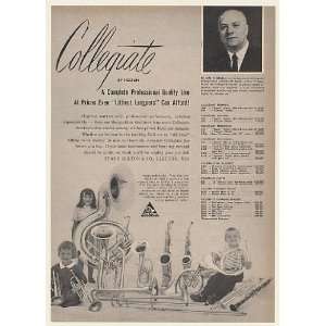  1960 Holton Collegiate Student Band Instruments Print Ad 