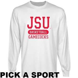 Jacksonville State Gamecocks White Custom Sport Long Sleeve T shirt  