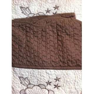 3Piece Bedspread set Brown Queen quilted bed spread embroidered pillow 