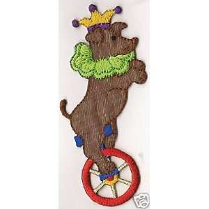  Cute Critters/Circus Dog on Unicycle Iron On Applique 