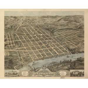   1871 Birds eye map of Knoxville, Knox Co., Tennessee