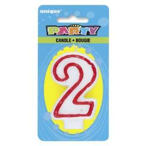  Molded Deluxe Birthday Candle # 2 (2 5/8)(1 per Pack 