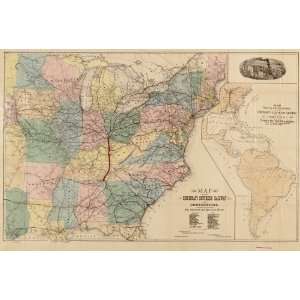  1879 Map Cincinnati Southern Railway & connections
