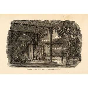  1880 Wood Engraving Pasha Villa Istanbul Turkey Hotel 