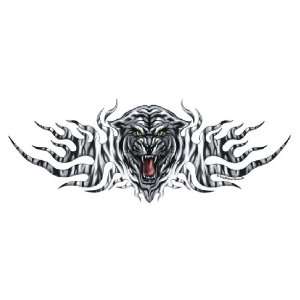   LT 00409 White Tiger Attack Graphic Lethal Threat Decal Automotive