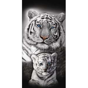  Tiger and Cub Beach Towel 