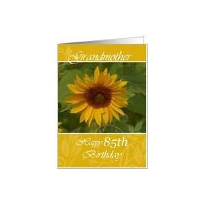  Grandmother, 85th Birthday Sunflower Card Health 