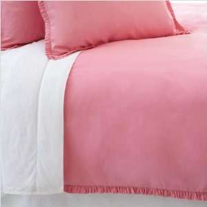  Classic Color Ruffle Duvet Cover in Peony Size King