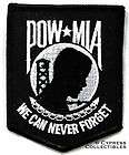 POW MIA iron on PATCH new MILITARY BIKER EMBLEM   BLACK embroidered 