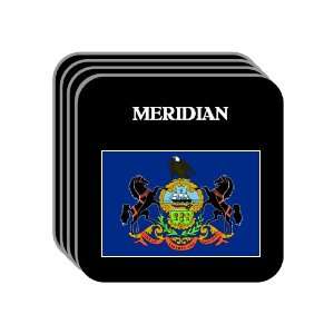  US State Flag   MERIDIAN, Pennsylvania (PA) Set of 4 Mini 