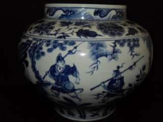 Stunning ANTIQUE CHINESE MING STYLE PORCELAIN JARDINIERE EXQUISITE 