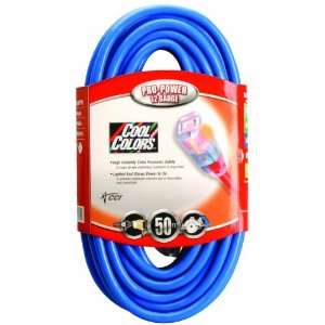    Foot 12/3 Neon Outdoor Extension Cord, Bright Blue