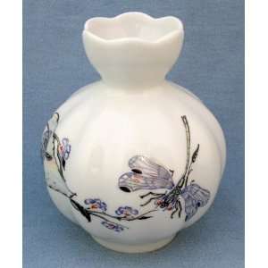  Lomonosov Porcelain Dragon Fly Whisper Flower Vase