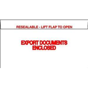   Export Documents Enclosed Packing List Envelopes