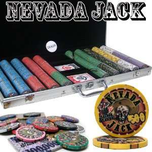   Jack 10 Gram Ceramic Poker Chip Set w/ Aluminum Case   Free WPT Book