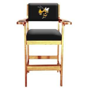  Georgia Tech   College Single Spectator Chair, Oak/Honey 