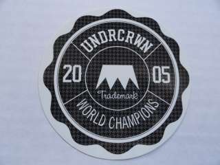   Crown Clothing Authentic Sticker UNDRCRWN World Champions Sports Decal