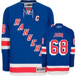  Jaromir Jagr Blue Reebok NHL Premier New York Rangers 