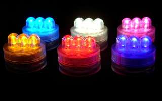 Submersible Battery~(10)~Bright Triple LED Lights~WHITE  