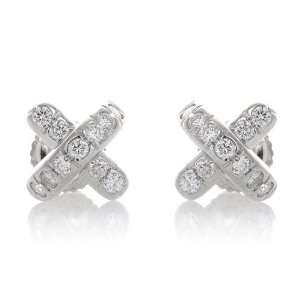   & Co. Signature X Platinum Diamond Earrings Tiffany & Co. Jewelry