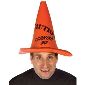  Rasta 3003 51 Orange Caution Cone Shaped Hat   Turning 50 