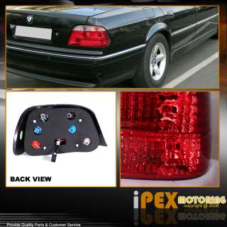 95 01 BMW E38 7 SERIES EURO RED REAR TAIL LIGHTS LAMPS  