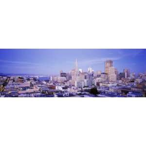 High Angle View of the City at Dusk, San Francisco, California, USA by 
