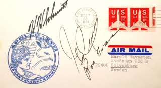   Harrison Schmitt Ron Evans Signed FDC Autograph Apollo 17 PSA/DNA