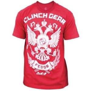  Clinch Gear Fedor Strikeforce Walkout Tee   Red Sports 