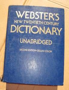 HUGE Unabridged Webster`s New Twentieth Century 2nd Edition Color 