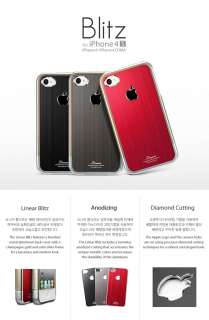   Linear Blitz Series Aluminum Case for Apple iPhone 4S / 4   Red  