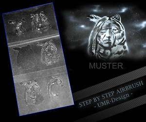 Step by Step Stencil A4~~ UMR Airbrush Schablone AS 019  