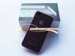 3mm Super Clear & Thin iPhone 4 4G Bumper Case Purple  