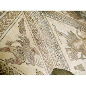 Mosaic, Chedworth Roman Villa, Gloucestershire, England 