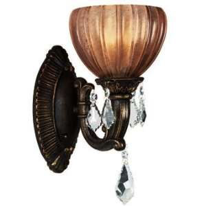 Monaco Design 1 Light 11 Aged Bronze Wall Sconce with Tuscan Glass 